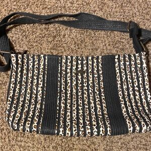 NWOT Leopard Print and Black Shoulder Bag